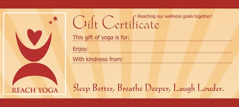 Reach Yoga Gift Certificate