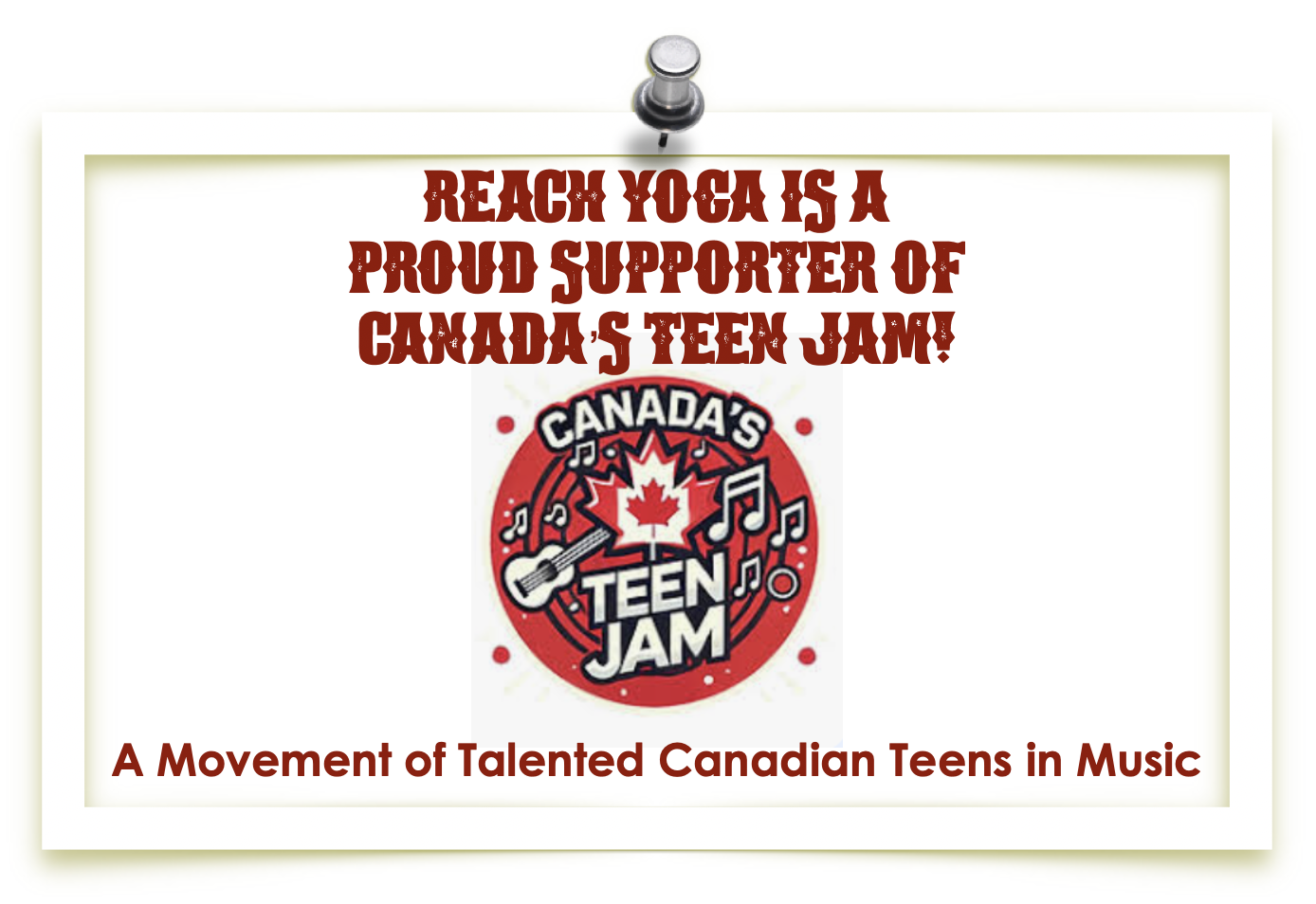 Canada's Teen Jam Proud Supporter of Canada's Teen Jam
